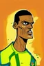 Placeholder: Rivaldo Brazilian football player cartoon 2d