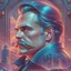 Placeholder: Best quality, masterpiece, ultra high definition,Futuristic, cyberpunk, Friedrich Nietzsche,Comic style