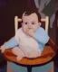 Placeholder: a baby in a colorful setting, disney style