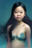 Placeholder: asian girl as a mermaid full body