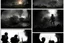 Placeholder: Masterpiece1:5)(Fineart), (award-winning:1.5), highest quality, (ultra realism:1.5) war journalism(,(by Tim Page and Hoorst Faas:1.5))(photorealistic:1.8), (Eastern Ukraine:(panel one:the moment after a battle ends, horrors of war, wounded men),(2nd panel, cinematic shot of men sitting in trench with 1000 yard stare (focus on their eyes:1.5)),(the third panel shows troops tired but hyper alert), (the fourth panel shows the sky is filled with incessant, fire and smoke,)