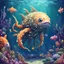 Placeholder: Dreamcore. Underwater. Creatures. Cartoon. Pixel.