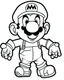 Placeholder: outline art for Mario coloring page, Japanese manga style, cartoon style, cute face, white background sketch style, full body is a must, only use outline, clean line art, no shadow, bold outline