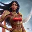 Placeholder: Full body, fantasy setting, woman, dark skin, Indian, 20 years old, magician, warrior, hourglass body shape, bicolor hair, muscular, cinematic, Arabian clothes, dark clothes, cape, insanely detailed, Arabian style, half-hawk haircut, white and red hair, medieval
