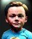 Placeholder: Leonardo di caprio toddler, full body, car, dramatic lighting, hyper realistic