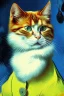 Placeholder: Portrait of a cat by Van Gogh