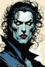 Placeholder: create an ethereal, otherworldly Ravnos vampire time traveler , in the comic book art style of Mike Mignola, Bill Sienkiewicz, and Jean Giraud Moebius, with highly detailed feminine facial features , finely inked , dramatic natural lighting