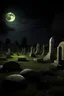 Placeholder: An ancient Muslim cemetery under the moonlight