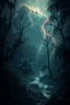 Placeholder: Surreal. Macabre, romance, gothic, Let this longing fall asleep in an instant. In eerie jungle like otherworld.with storms and thunders