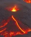 Placeholder: Christmas tree surrounded by lava in a volcano