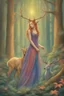 Placeholder: "Fiona, the faerie of twilight's grace, Deery, the deer with the opalescent embrace, In this forest of colors wild and bright, We dance and we sing with all our might." Their song echoed through the trees, carried on the wings of the wind and woven into the very fabric of the forest itself. With each verse, their movements became more intricate, more fluid, as if the music guided their steps. "Among the mushrooms that glow like the stars, We dance hand in hoof, no matter the scars, For in this