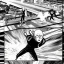 Placeholder: Comic one punch man in Singapore iconic landscape