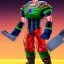 Placeholder: Martian man hunter in dragon ball z style