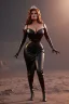 Placeholder: Raquel Welch as evil queen in black leather gown, angry, busty, curvey, cleavage, unreal 5, octane render,cinema4d, dynamic lighting, dramatic lighting, 4k, redshift render, highly detailed, hyper realistic