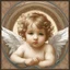 Placeholder: Alphonse Mucha-style image of baby Angel