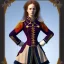 Placeholder: female line infantry, napoleonic, musket, feminine corset boots, thighhigs miniskirt,