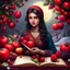 Placeholder: yalda night ,add hafez book, and winter fruits ,beautiful girl. with bekiny