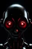 Placeholder: An android with red eyes in darkness