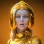 Placeholder: beautiful cosmic golden woman, long blond hair, nice smiling, magic glamour make up, delicate colors, beautiful glamour galactic golden dress, ultra sharp focus, 8k, unreal engine 5, extremely sharp detail, light effect, soft light atmosphere of a spaceship, smooth, full of details, face in front, complete vision of body