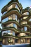 Placeholder: Quiero un edificio con 4 pisos moderno utilizando la teoría de arquitectura orgánica.
