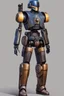 Placeholder: A Star Wars Combat Droid, Wearing Western Cowboy Clothes, Wearing a cowboy hat and a Cowboy Over-Coat.