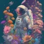 Placeholder: "floral astronaut" hand-drawn digital art, flowers everywhere, colorful garden, beautiful galaxy, REALISTIC, anime, 4k, high resolution, full details, 2560x1600