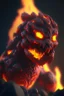 Placeholder: Lava creature , 8k, highly detailed, small minutiae, tiny features, hires, 8k, uhd, realistic shaded volumetric lighting, volumetric, color scheme, toned colors, colorful