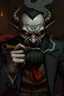 Placeholder: orcish mafia boss with a cigar grimdark realistic