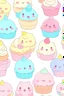 Placeholder: Kawaii cupcakes pastel colors