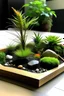 Placeholder: small zen garden for a table, ikebana style