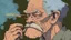 Placeholder: Old man smoking comic style
