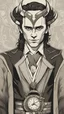 Placeholder: Loki from the TV series Loki the second season became the god of time,cool art black