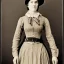 Placeholder: sepia photo of Belle Starr, female outlaw gunslinger, 1800s dress and hat, holding a rifle, holster and gunbelt around her waist, 8k, high-quality, ultra-fine detail, Brian Froud, Howard Lyon, Alfredo Rodriguez, Jack Sorenson, G. Harvey, Annie Stokes, Greg Rutowski