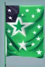 Placeholder: Joe Biden with Esperanto flag. Green flag with white square and green star inside the square. "Esperanto Flag"