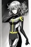 Placeholder: sketch of tatsumaki from one punch man in jim lee style