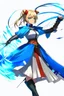 Placeholder: Saber from fate's stay night with angle wings render 4k high resolution full body