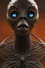 Placeholder: spider alien, head, evil, 8k, finely detailed, photo realistic, HR Giger style