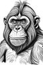 Placeholder: a orangutan, cartoon coloring page for kids, cartoon style, clean line art high detailed, no background, white, black, coloring book, sketch book, realistic sketch, free lines,on paper, character sheet, 8k