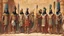 Placeholder: Phoenician soldiers received by the Pharaoh of Egypt for dinner