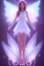 Placeholder: smiling girl, cute, beautiful, long hair, fairy wings, light pastel colors, bright, transparent dress, smile