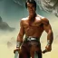 Placeholder: young bruce campbell bodybuilder conan the destroyer 1 9 8 5, movie still dvd screengrab