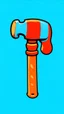 Placeholder: cartoon claw hammer, detailed vector drawing with thick outline, low saturation colors