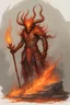 Placeholder: Fantasy art, D&D, aspect of Flame, Avatar of the Fire Element, bestial form, mythical