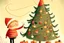 Placeholder: Christmas illustration, children book style, whimsical, warm colors, grainy texture, subject: decorating the christmas tree