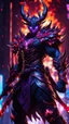 Placeholder: Carnage oni in 8k solo leveling shadow artstyle, ronin costum, galaxy mask, cover face, dynamic pose, oshare kei, hurufiyya, rtx , neon lights, intricate details, highly detailed, high details, detailed portrait, masterpiece,ultra detailed, ultra quality