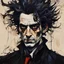 Placeholder: My Hidden Shadow , with highly detailed hair and facial features, Abstract Expressionist, macabre gothic horror illustration, maximalist, sharp focus, highest resolution, in the styles of Egon Schiele, Denis Forkas and Masahiro Ito