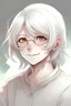 Placeholder: Draw a white haired femboy
