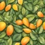 Placeholder: A background with colors of mango and its leaves and some light orange