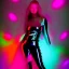 Placeholder: A 1990s or early 2000s magazine party photoshoot. Neon blob, metallic spikes, ethereal. Extremely detailed, HD photography, high quality, stylized, dramatic, high contrast, high exposure.