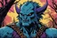 Placeholder: [horror monster series collector cards (1961)] realistic photo 8k of the one, in the middle of nowhere [illustration by Andrew MacLean in the comics Head Lopper style with Kupka's pixel colour palette]